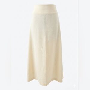 Ralph Lauren Wool Blend Cream A-Line Skirt